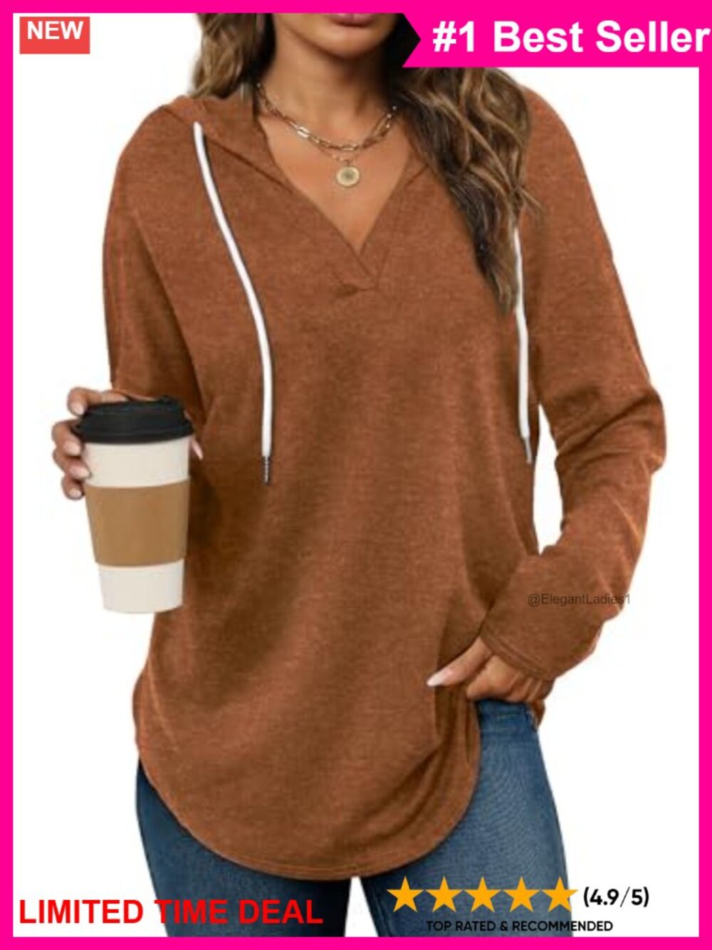 Womens V Neck Plaid Print Sweatshirt Long Sleeve Tunic Pullover Casual Top